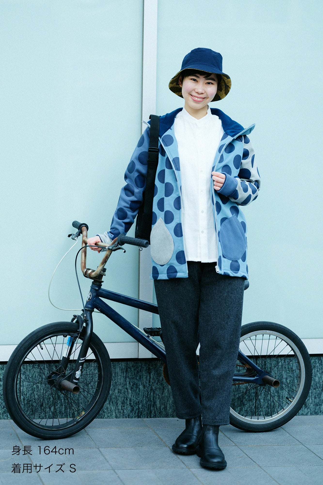 Fleece BIKE Parka／KPD Grey Green・Fog Blue