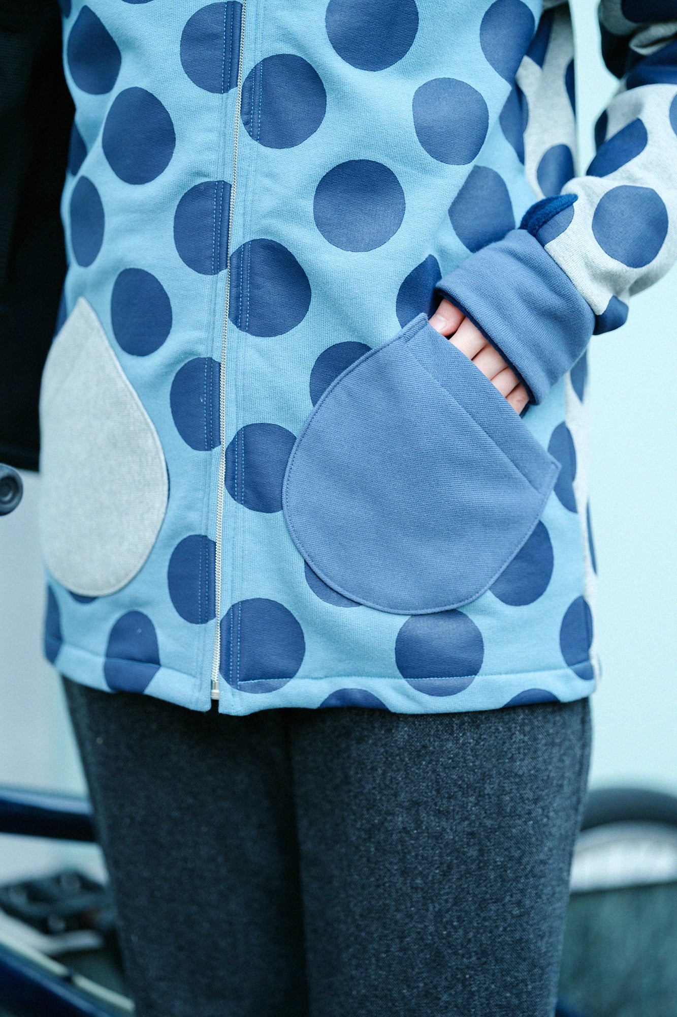 Fleece BIKE Parka／KPD Grey Green・Fog Blue