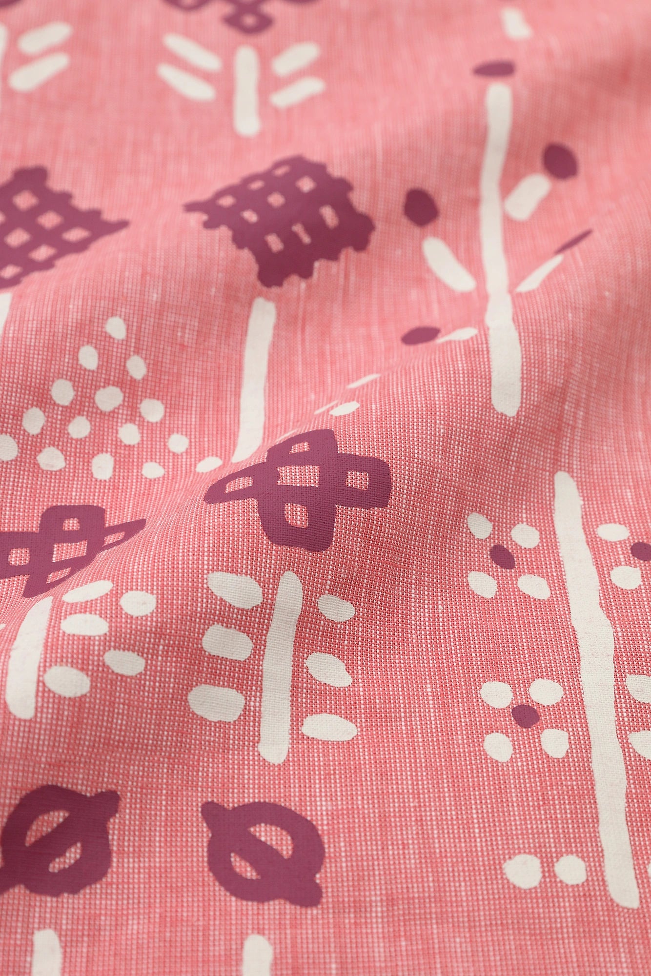 Robe BIKE en lin coton/Soso rose saumon