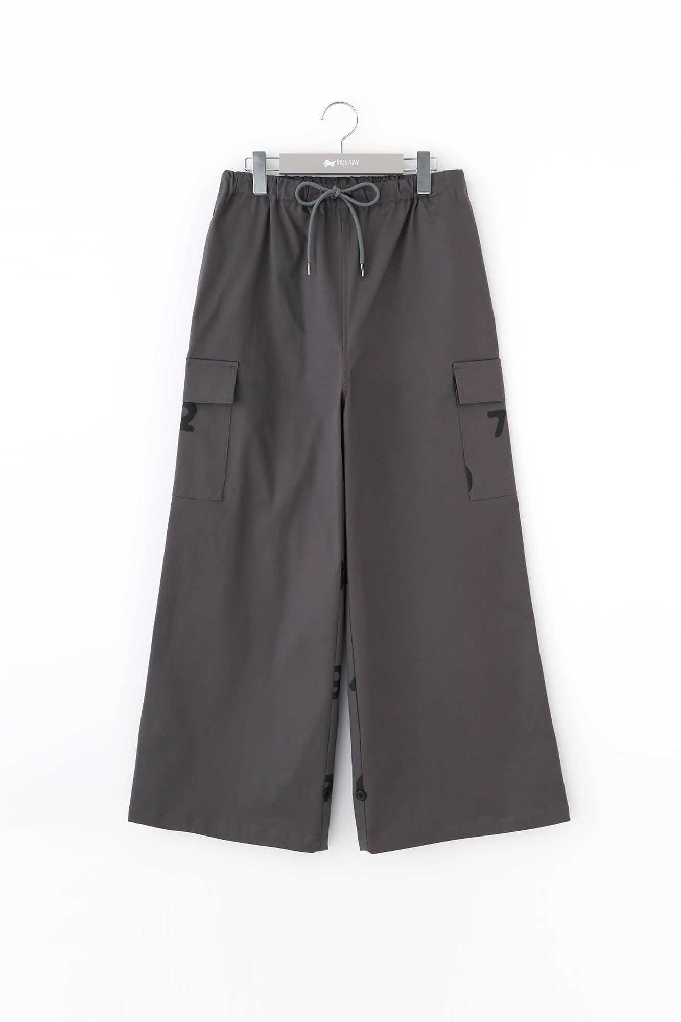  Stretch-Cargohose aus Chinostoff/StahlgrauSO-SU-U