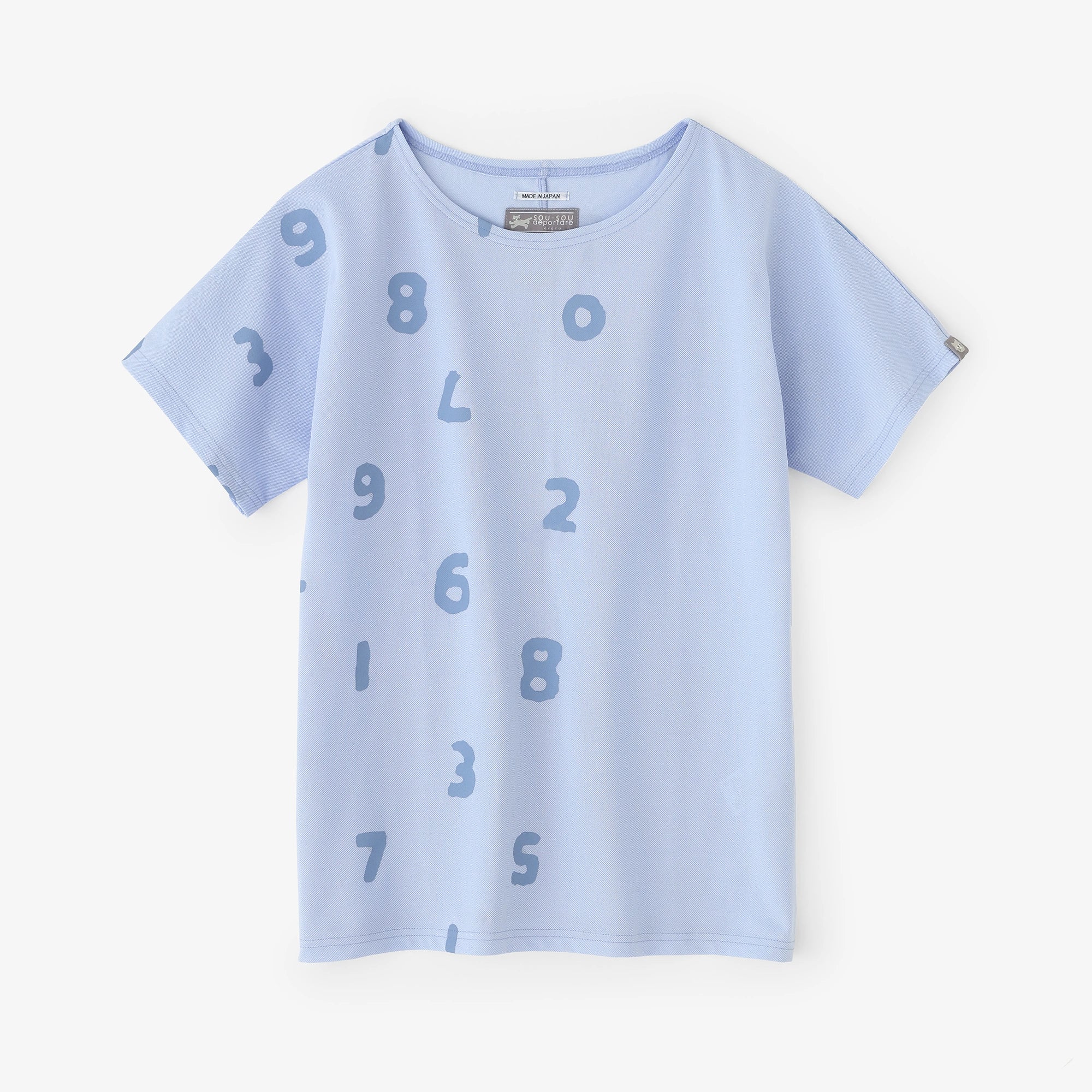 [Versand voraussichtlich um den 28. April] C/CM(R) Kanoko gestricktes gestanztes T-Shirt/SO-SU-U Ober- und Unterseite sowie Ränder himmelblau