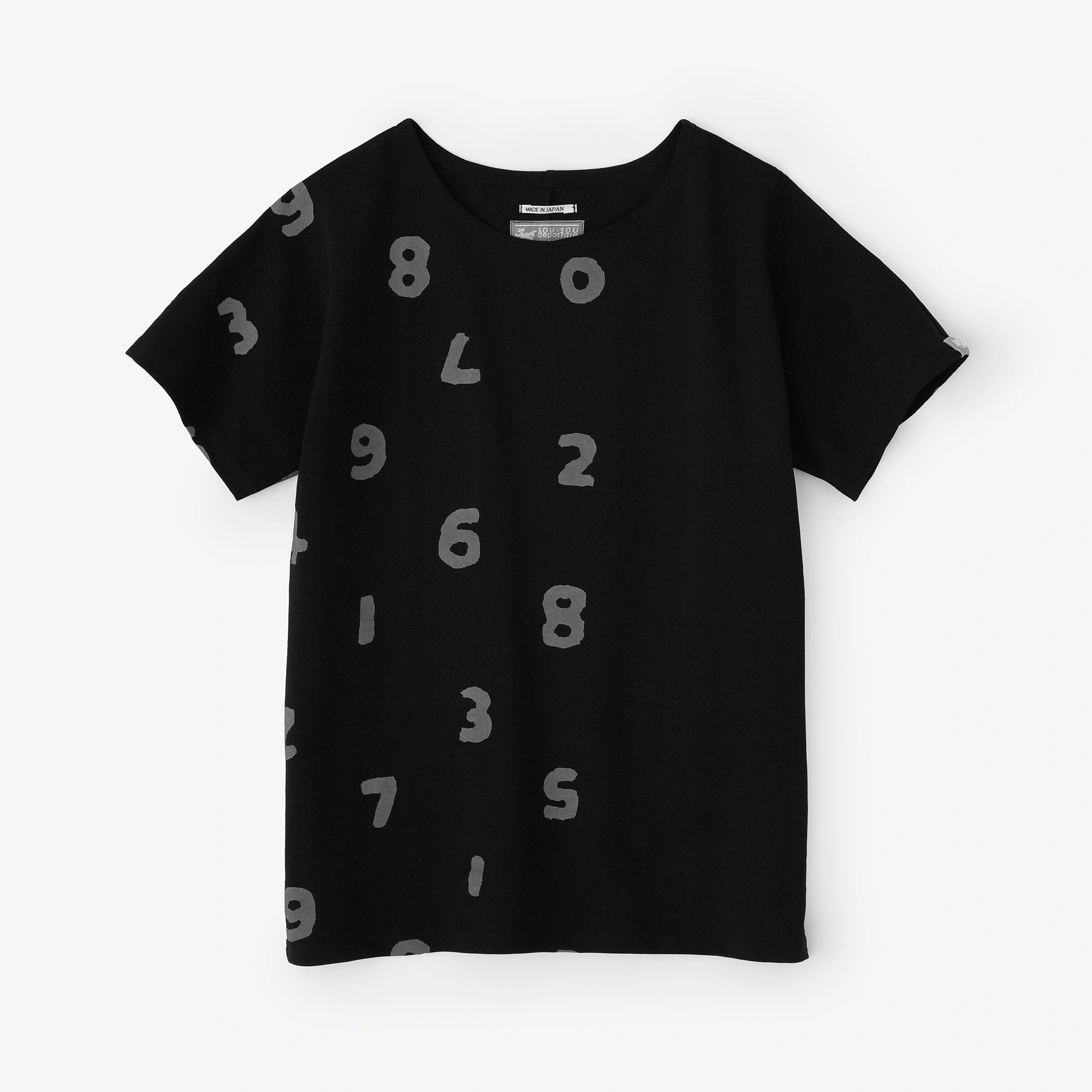 [Versand voraussichtlich um den 28. April] C/CM(R) Kanoko gestricktes gestanztes T-Shirt/SO-SU-U Oben und unten sowie Ränder schwarz