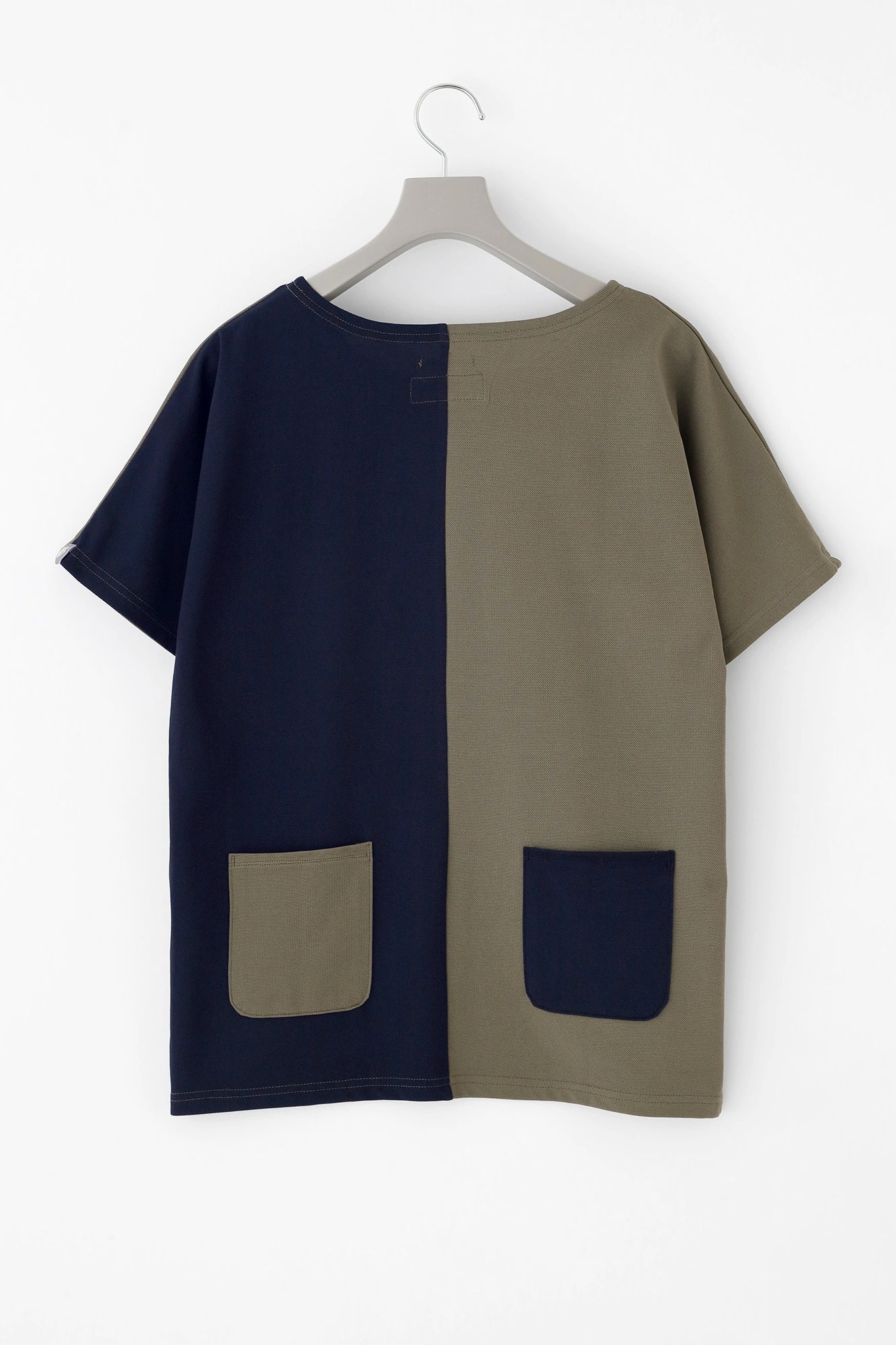 C/CM(R) Kanoko Seed Stitch Die-cut T-shirt / Raw Amber×Navy