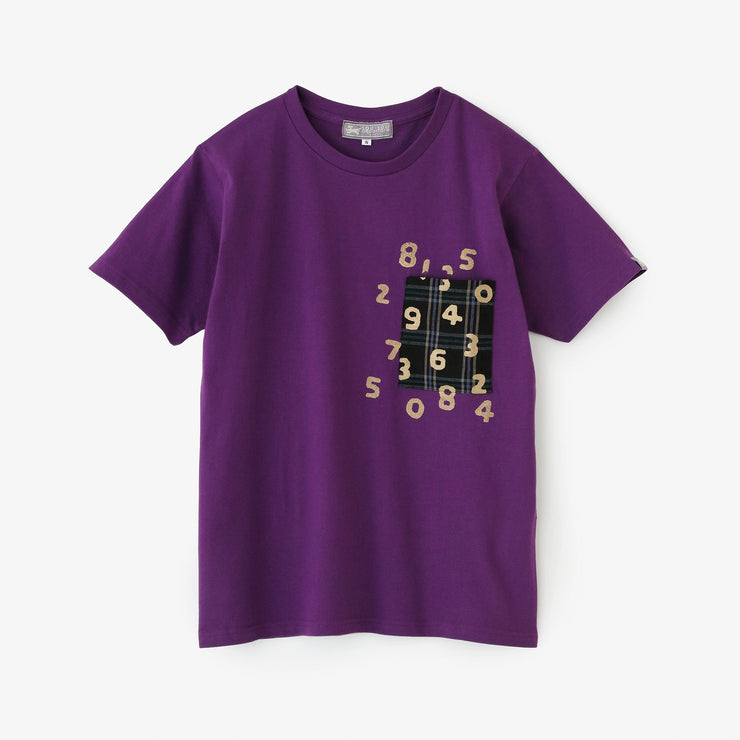 【6月30日頃発送予定】半袖 ポケットTシャツ[5.0]／パープル×SO-SU-U昆（こん）