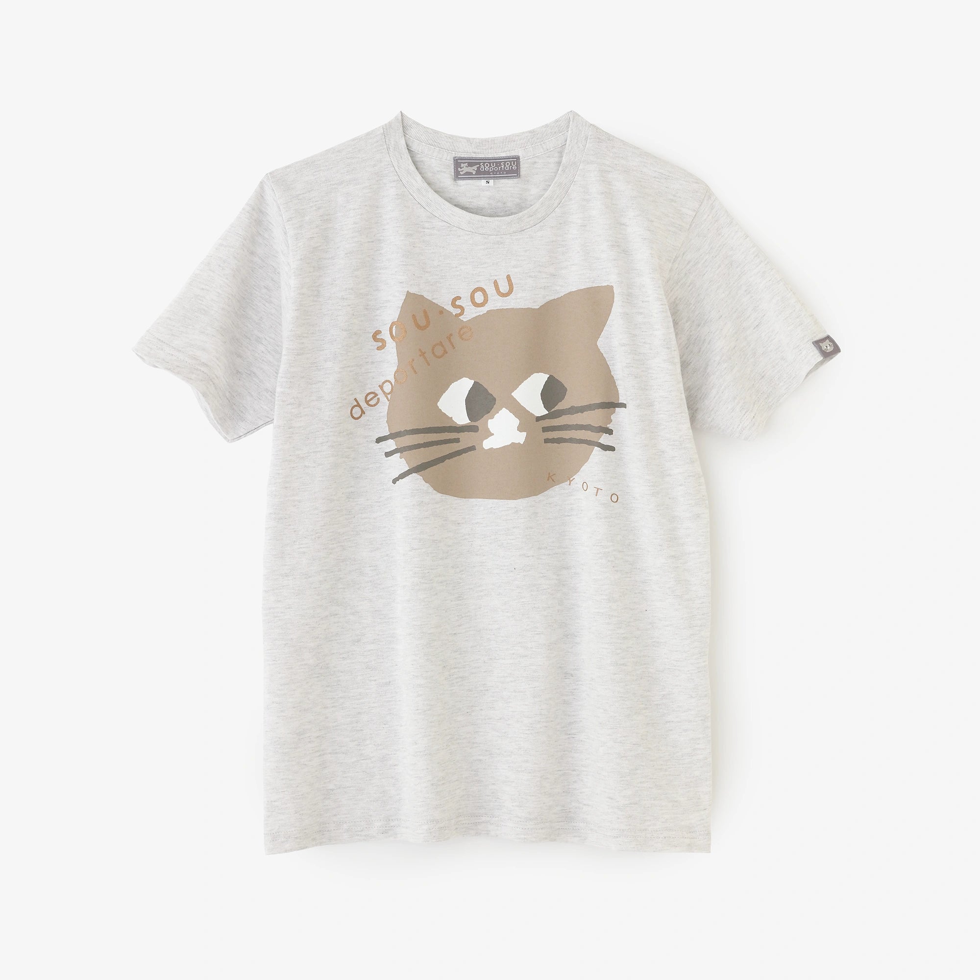 【6月30日頃発送予定】depoニャン 半袖Tシャツ[5.0]／アイボリー