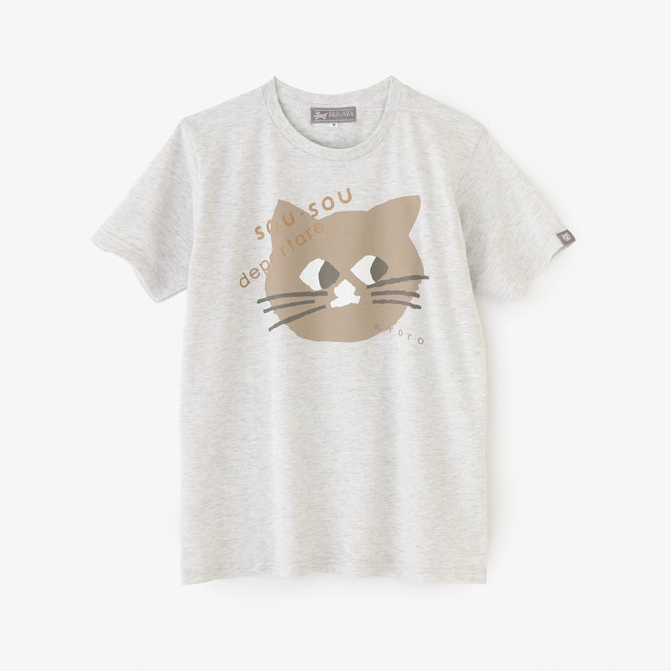 【6月30日頃発送予定】depoニャン 半袖Tシャツ[5.0]／アイボリー