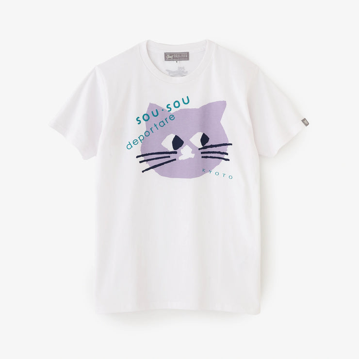 【6月30日頃発送予定】depoニャン 半袖Tシャツ[5.0]／ホワイト