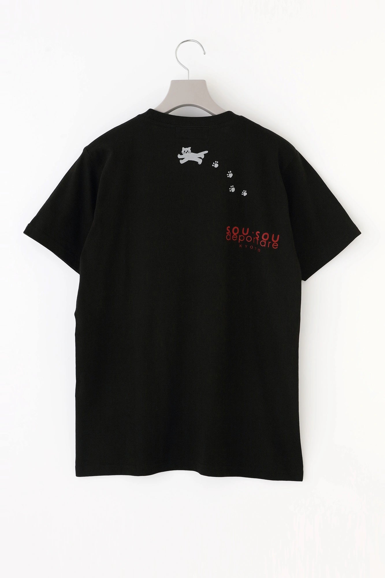 【6月30日頃発送予定】depoニャン 半袖Tシャツ[5.0]／ブラック