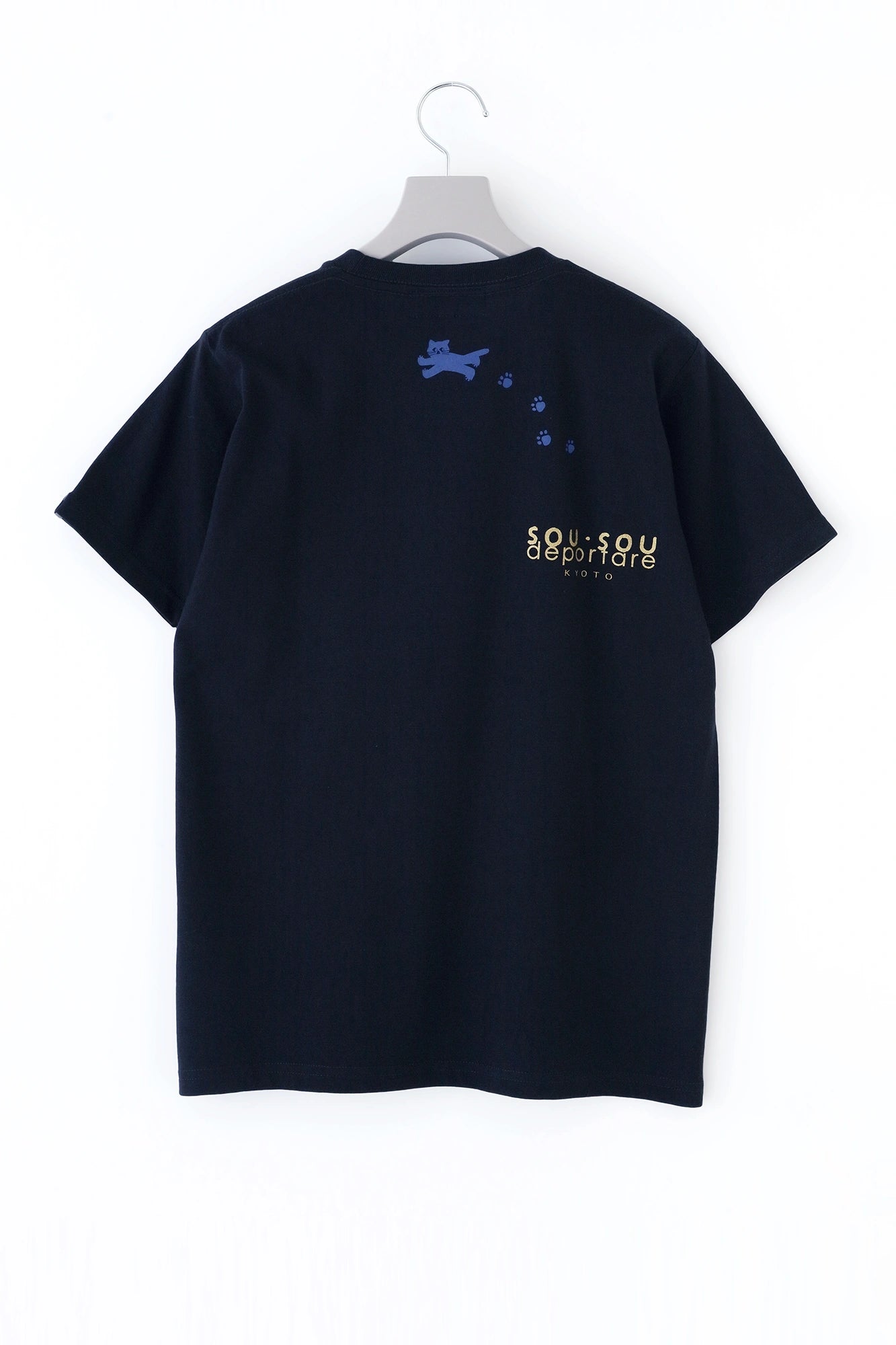 【6月30日頃発送予定】depoニャン 半袖Tシャツ[5.0]／ネイビー