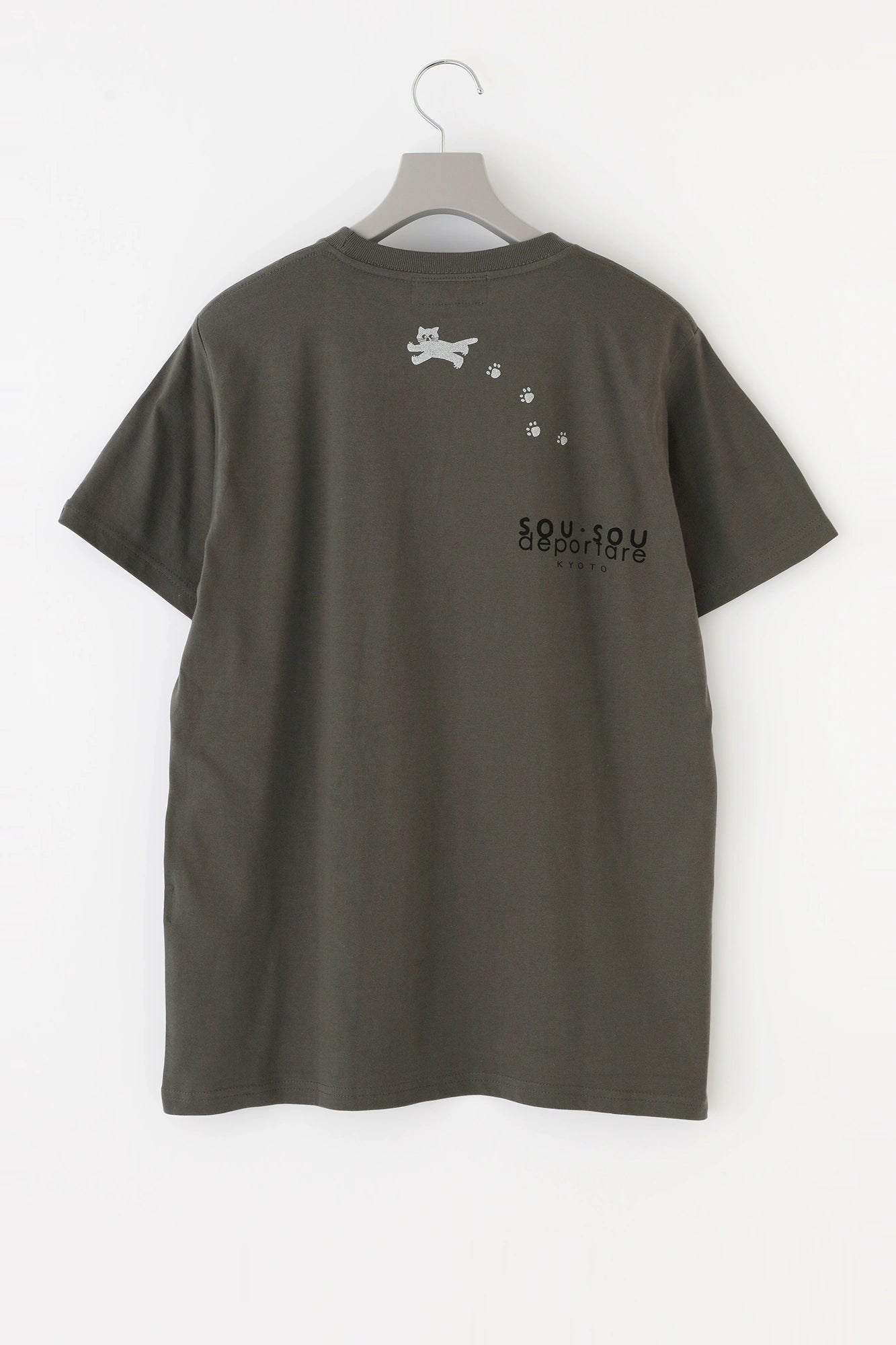 【6月30日頃発送予定】depoニャン 半袖Tシャツ[5.0]／チャコール
