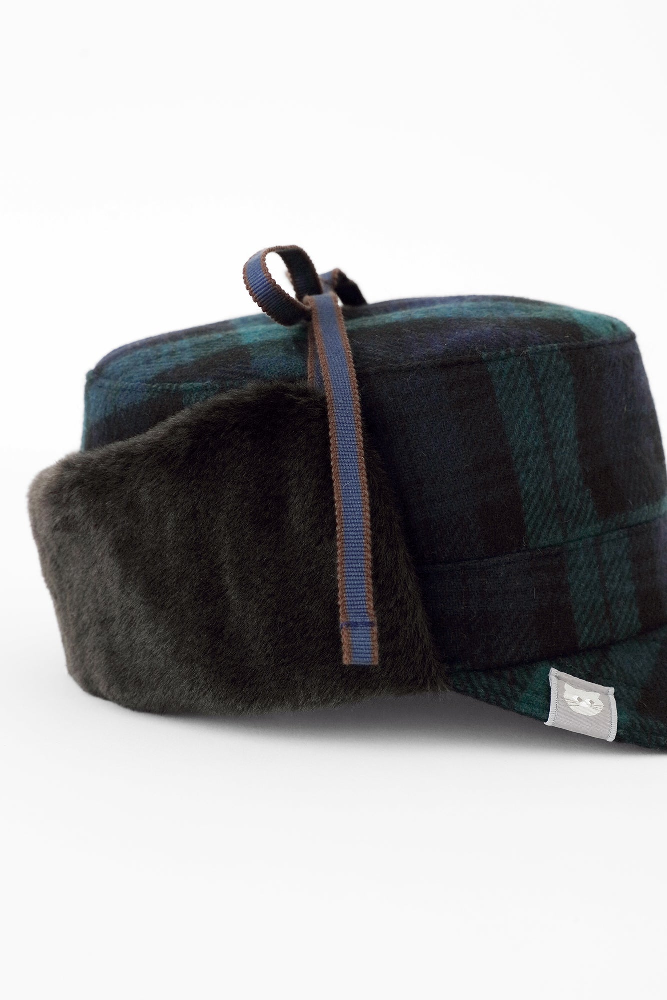 Bishu Tweed Boa BIKE CAP／Black Watch Tantan×SO-SU-U