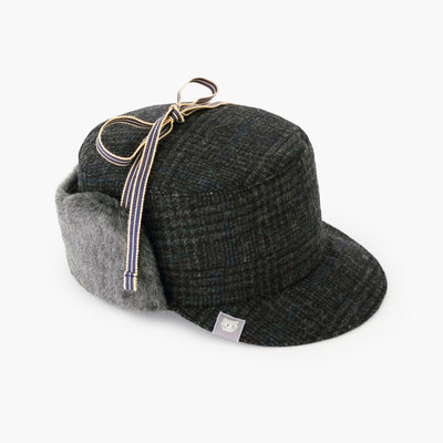 Bishu Tweed Boa BIKE CAP／Glen Check×SO-SU-U
