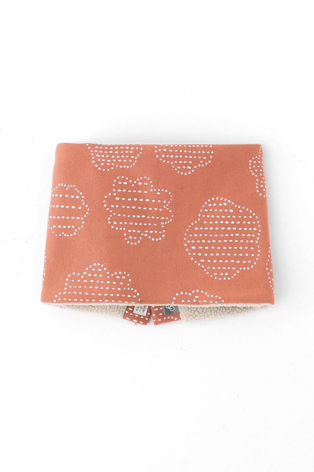 雙面用 BIKE短圍巾／青花 鮭魚粉