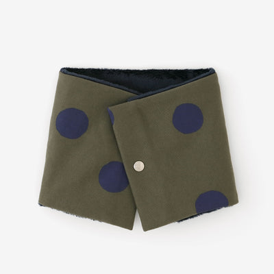 雙面用 BIKE短圍巾／圓點 間疏 卡其色