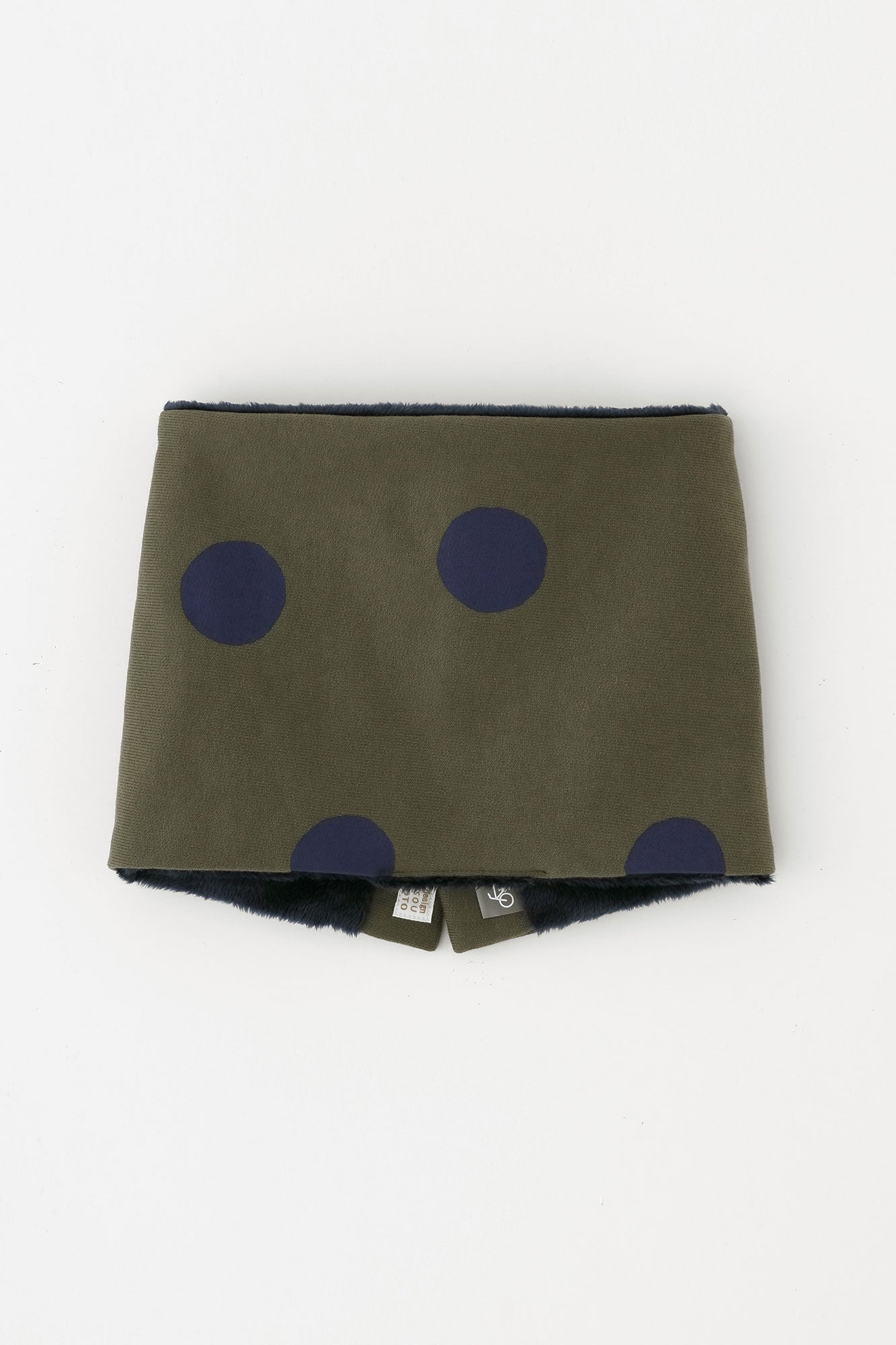 雙面用 BIKE短圍巾／圓點 間疏 卡其色