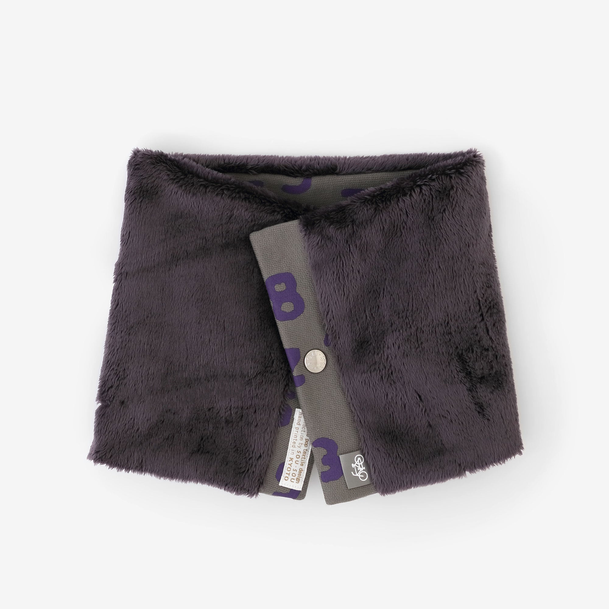 雙面用 BIKE短圍巾／SO-SU-U十數昆 上下 灰色