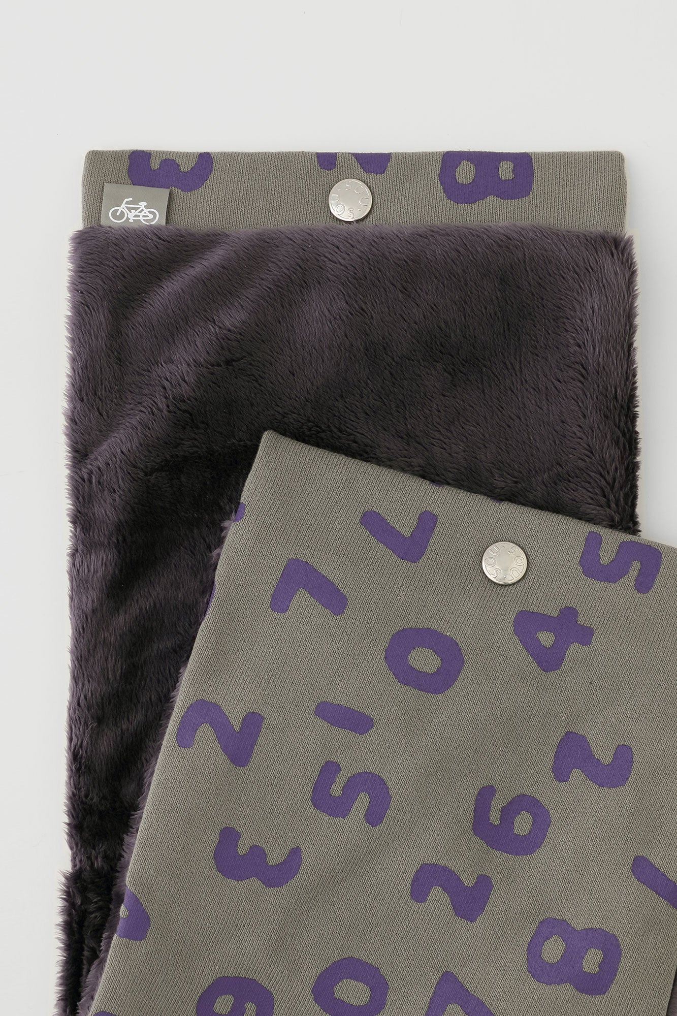 雙面用 BIKE短圍巾／SO-SU-U十數昆 上下 灰色