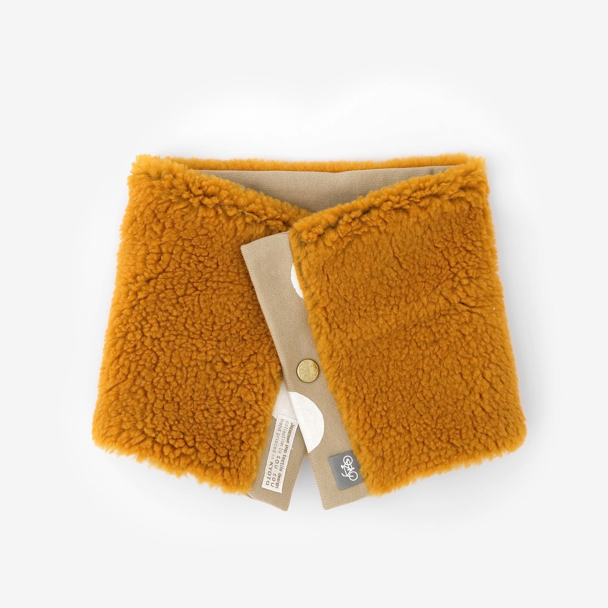 Reversible BIKENeck Warmer／Polka Dots Mara Yellow Beige