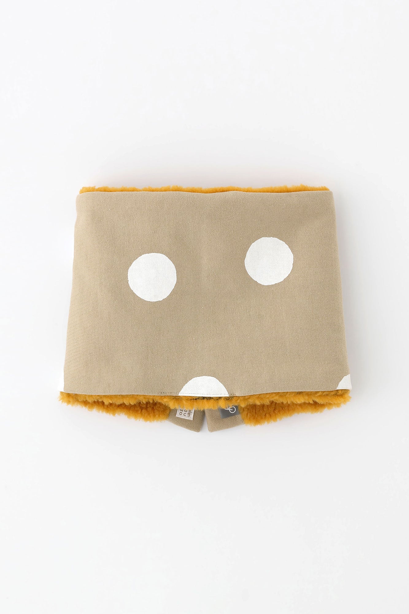 Reversible BIKENeck Warmer／Polka Dots Mara Yellow Beige