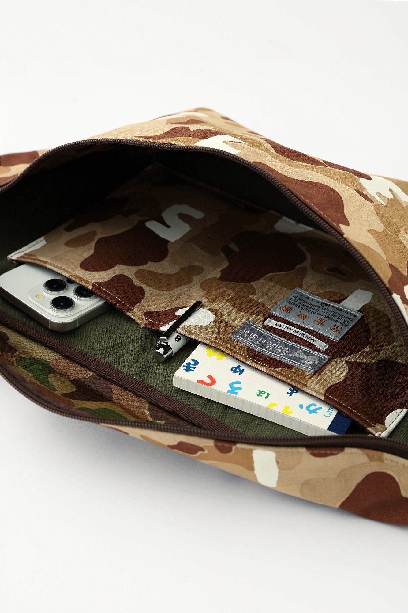 Sac bandoulière double face / camouflage chasse au canard SO-SU-U beige clair