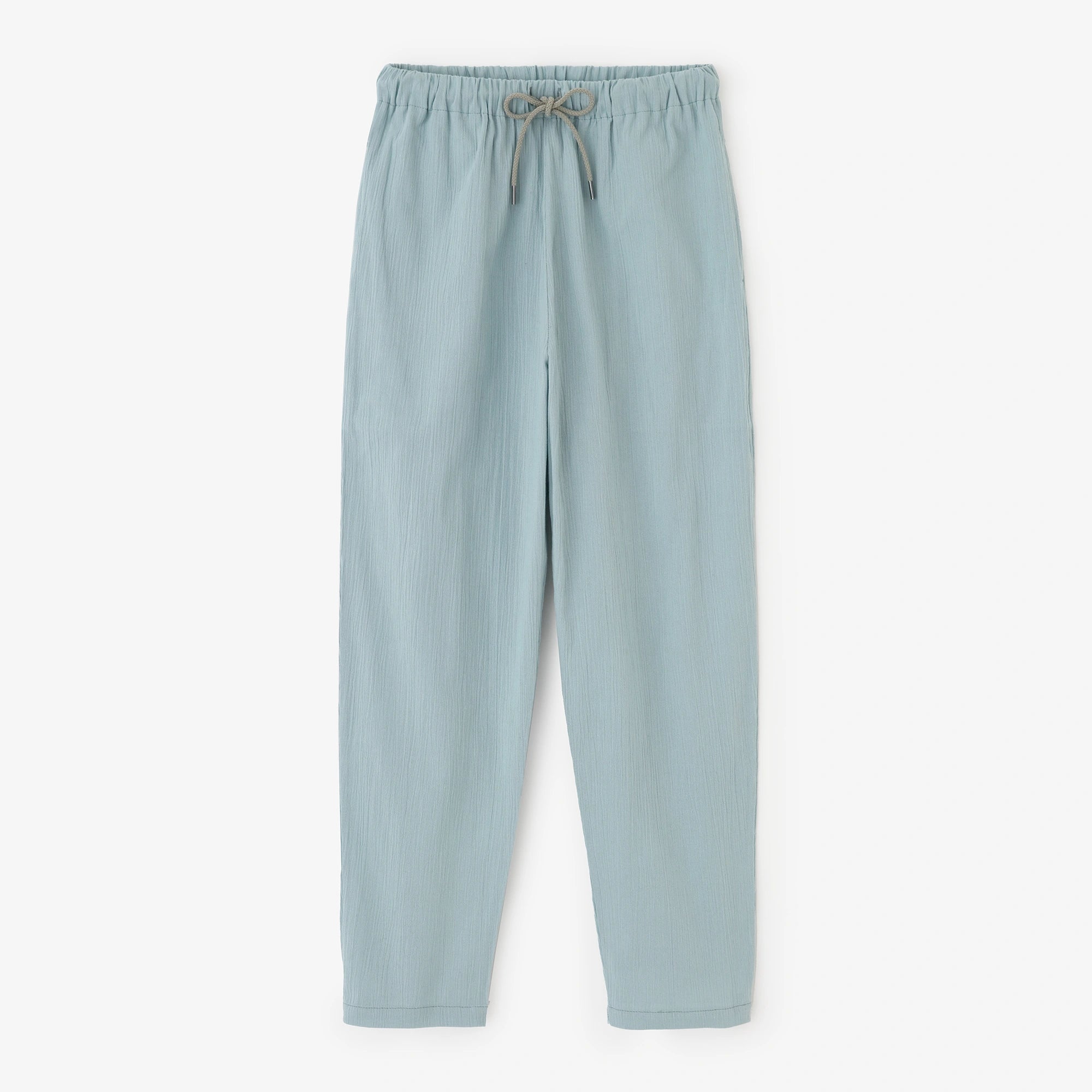 Chizimi Cotton 20/20 Easy Tapered Pants／Pale Greyish Blue