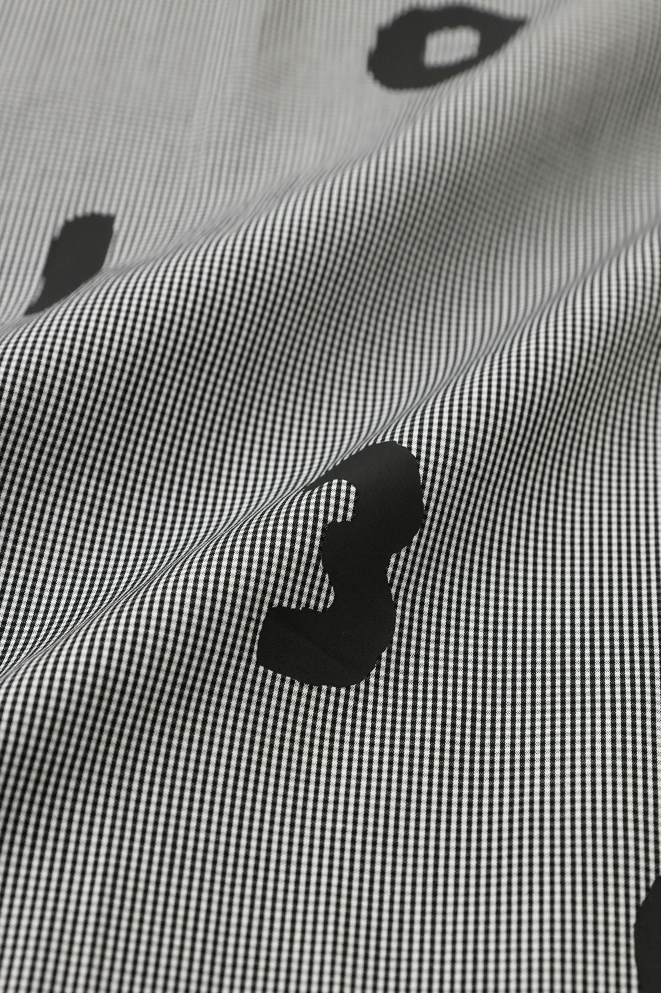 【Ships around 3/17】Long Staple Cotton Stand Collar Tunic Shirt R.H / SO-SU-U Black Pincheck