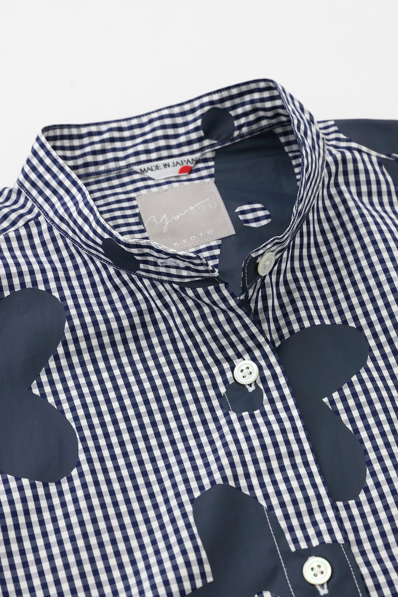 [Versand voraussichtlich um den 17. März] Extralanges Grand-Hemd-Kleid aus Baumwolle R.H/Yamahanakaze marineblau kariert