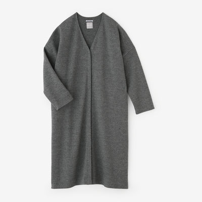 【預購】C/W千鳥格紋織 V領輕型外套／灰色（※預計於12月9日左右發貨）