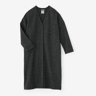 【預購】C/W千鳥格紋織 V領輕型外套／混藍黑色（※預計於12月9日左右發貨）