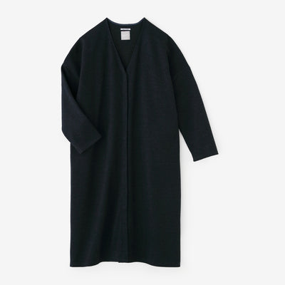 【預購】C/W千鳥格紋織 V領輕型外套／深藍色（※預計於12月9日左右發貨）