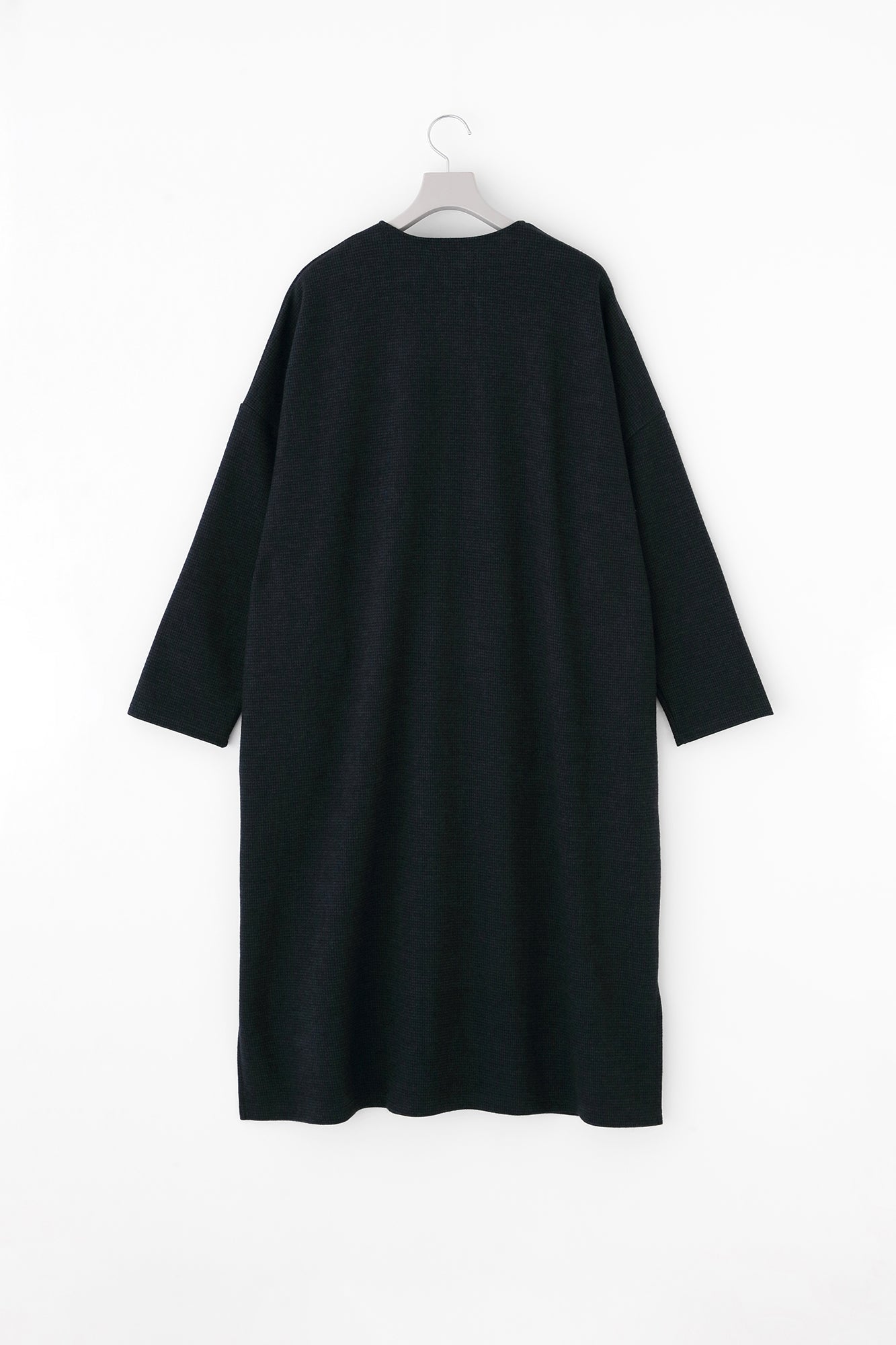 【預購】C/W千鳥格紋織 V領輕型外套／深藍色（※預計於12月9日左右發貨）