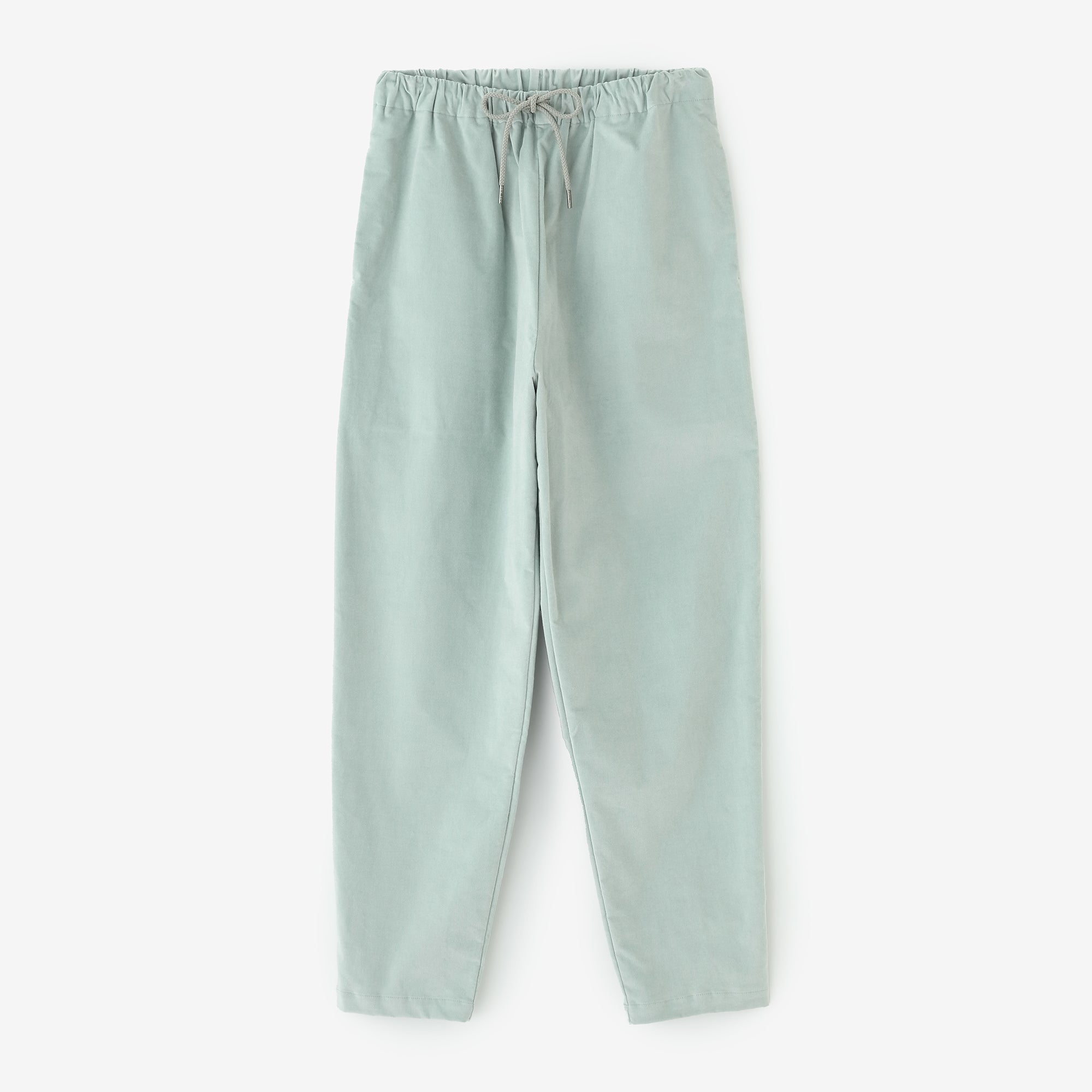 鑲嵌針織 休閒窄管長褲／棕色