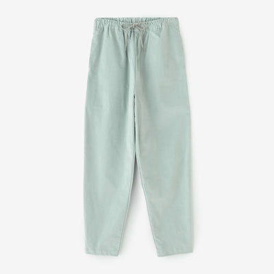 鑲嵌針織 休閒窄管長褲／棕色