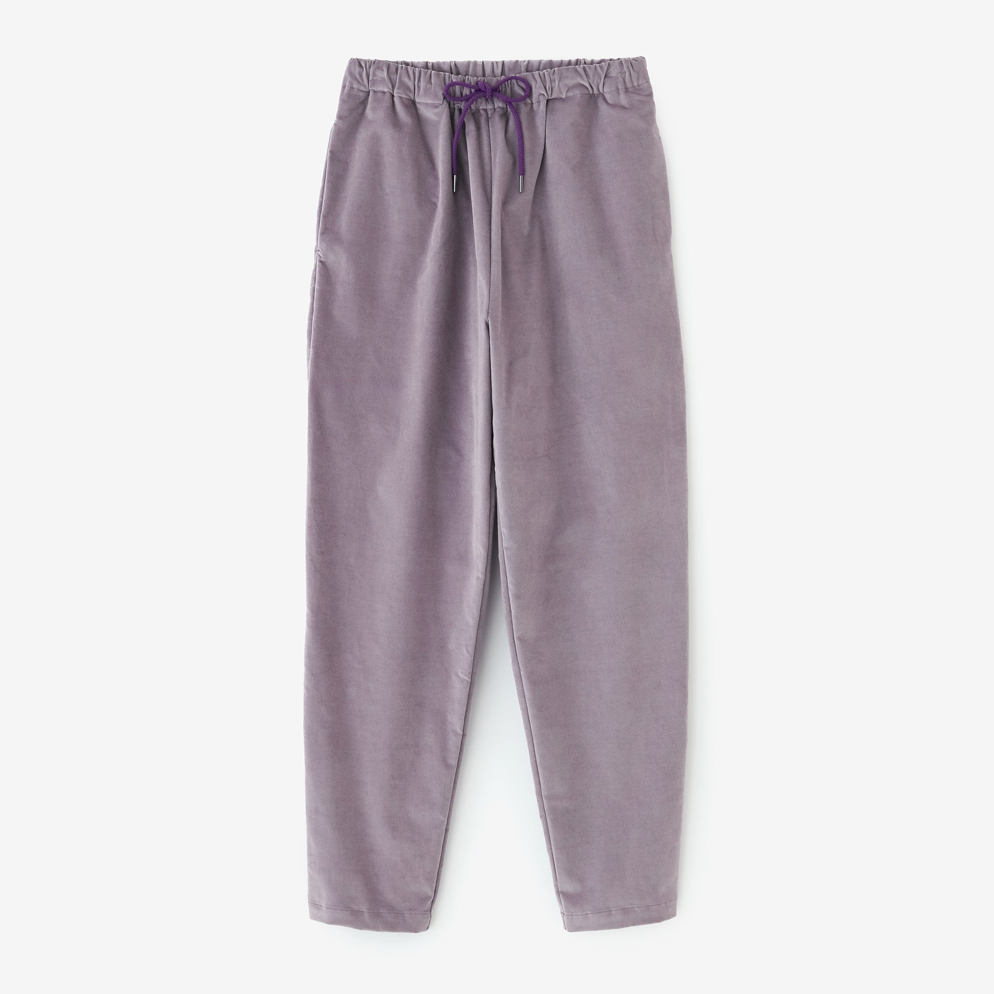 鑲嵌針織 休閒窄管長褲／棕色