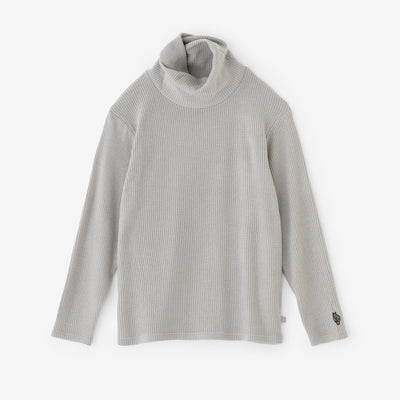 【預購】Soft Thermo(R) 羅紋針織 造型高領L/S長版上衣／天灰色（※預計於12月9日左右發貨）