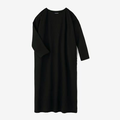 【預購】Soft Thermo(R) 羅紋針織布 船領 L/S OP 超長版／黑色（※預計於12月9日左右發貨）