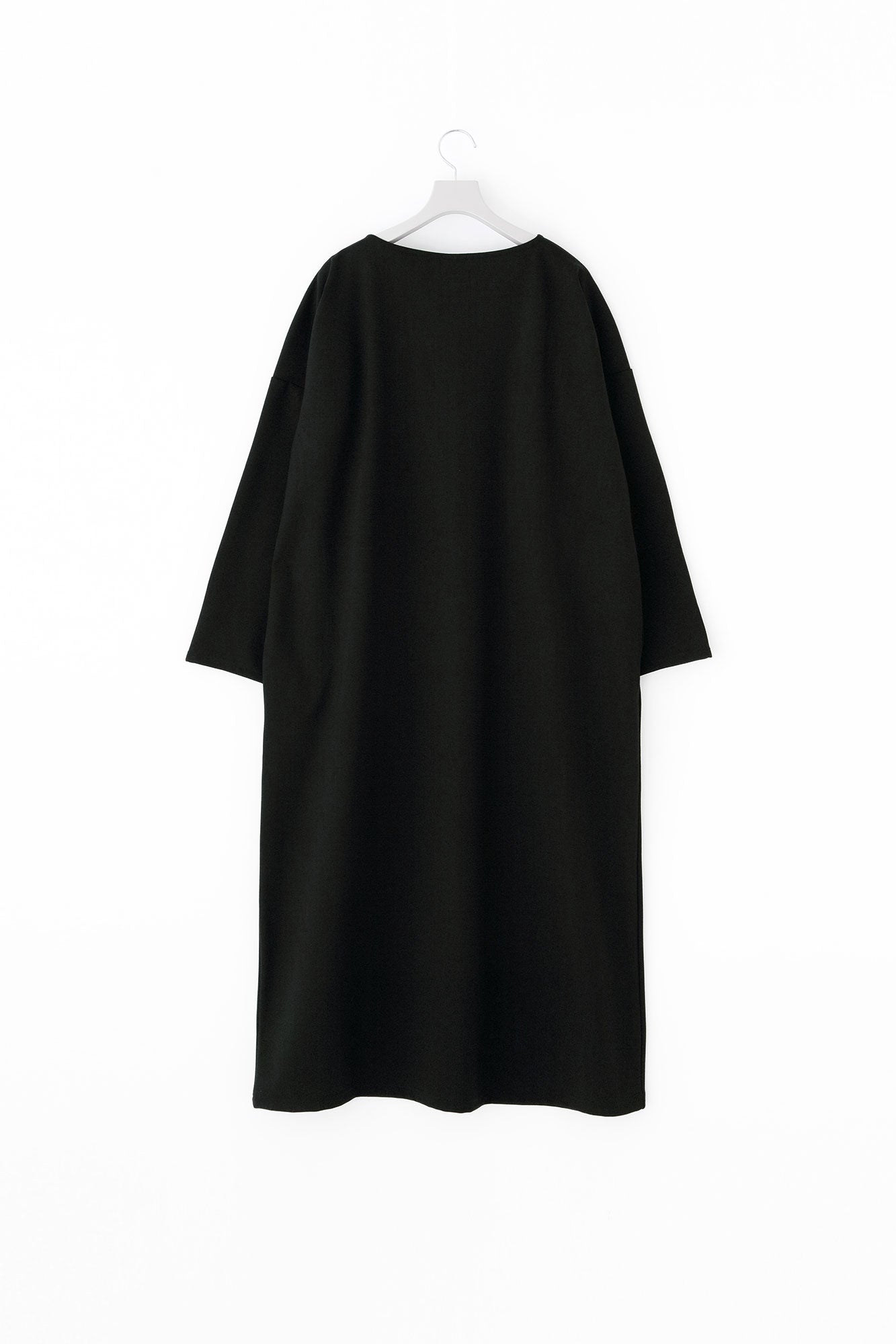 【預購】Soft Thermo(R) 羅紋針織布 船領 L/S OP 超長版／黑色（※預計於12月9日左右發貨）