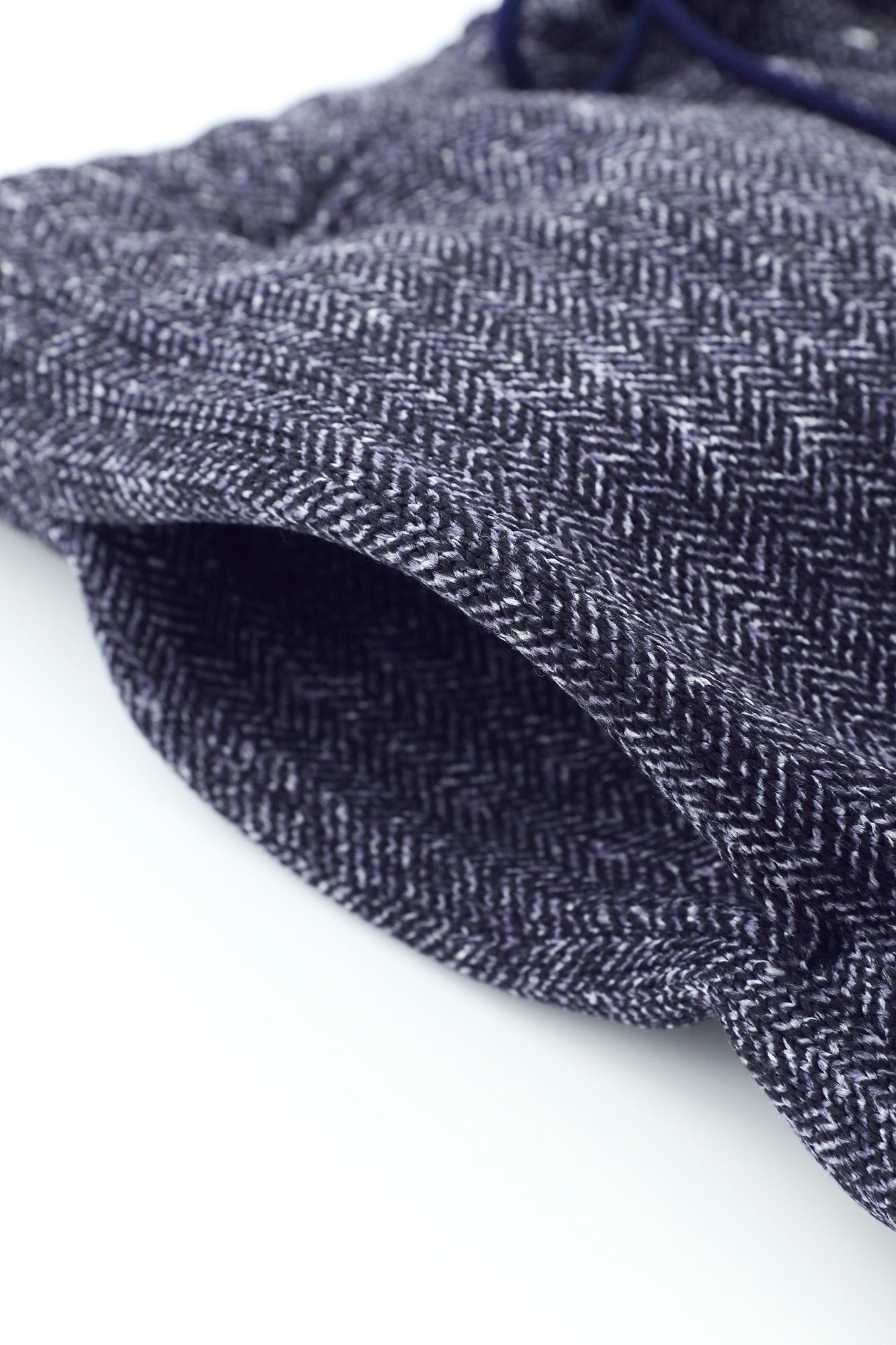 【預購】內起絨人字形針織 休閒窄管長褲／混深藍色（※預計於12月9日左右發貨）