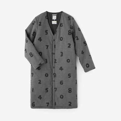 【Pre-order】Stretch Flannel Collarless Padded Coat／SO-SU-U Dark Grey（※Scheduled to be shipped around Dec 9）