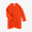 [Versand voraussichtlich um den 17. März herum] Heller Tunika-Mantel aus Parallelgarn-Jersey mit V-Ausschnitt/Chromorange