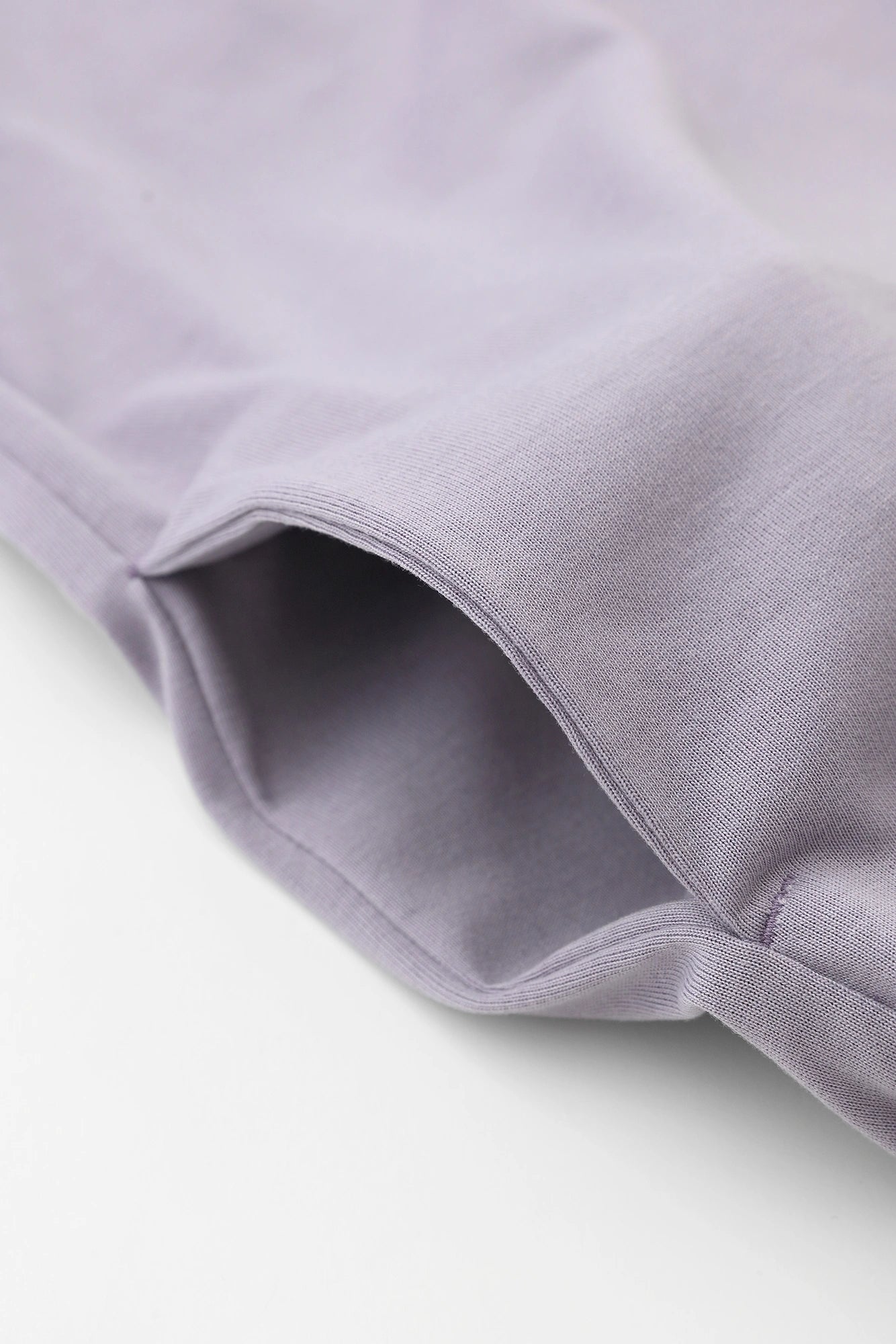 [Expédition prévue vers le 17 mars] Manteau tunique léger à col en V en jersey à fils parallèles/lilas