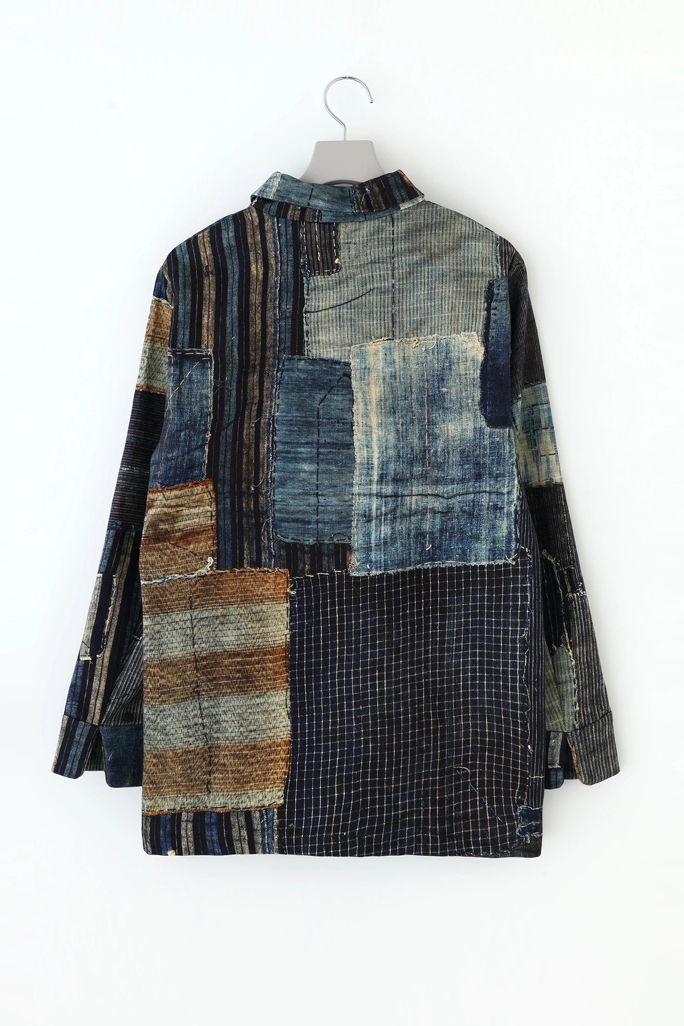 [Expédition prévue vers le 17 mars] Veste stretch en sergé de coton et lin avec col/BORO II IJ