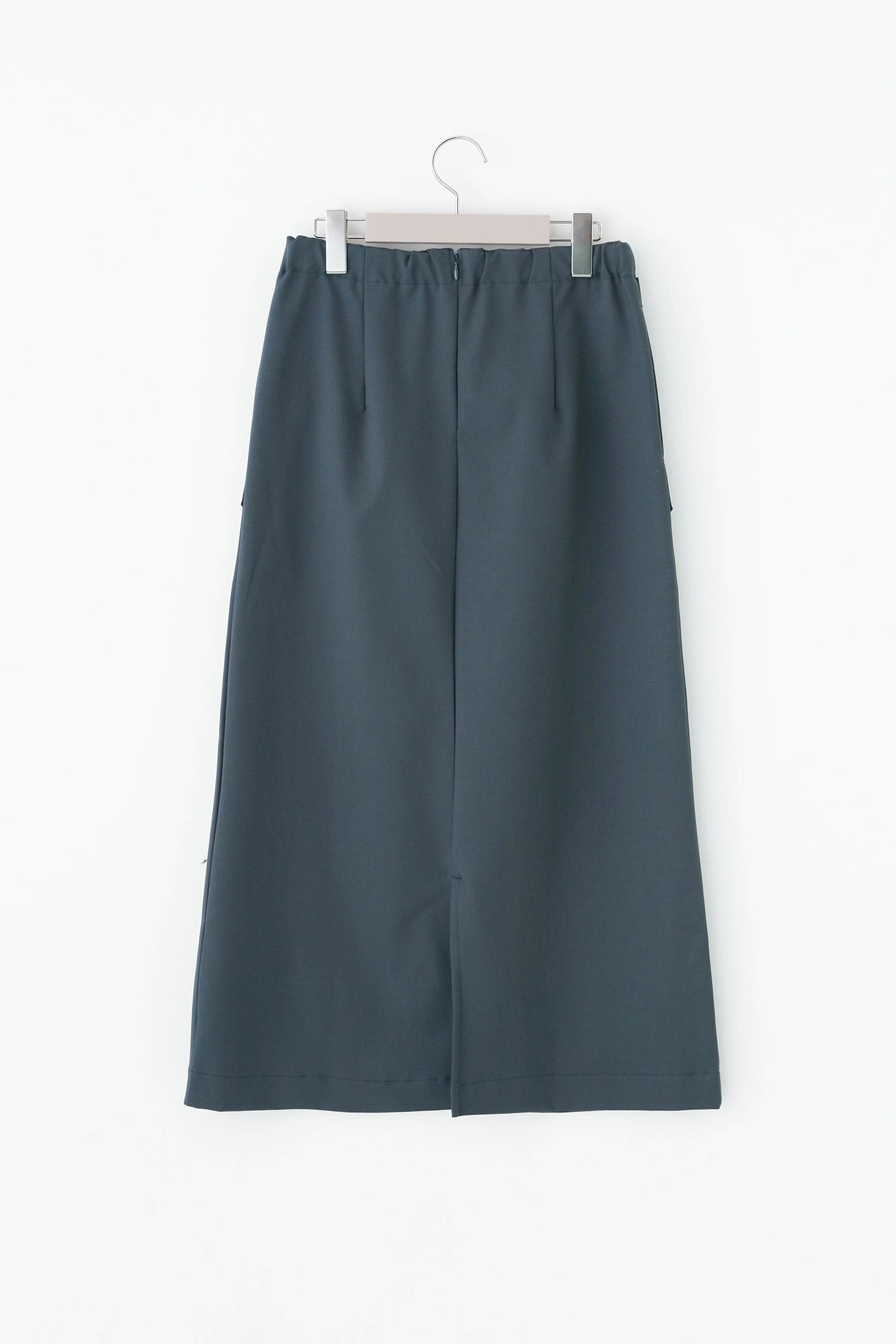 Double Cloth Stretch Tight Skirt／River Blue