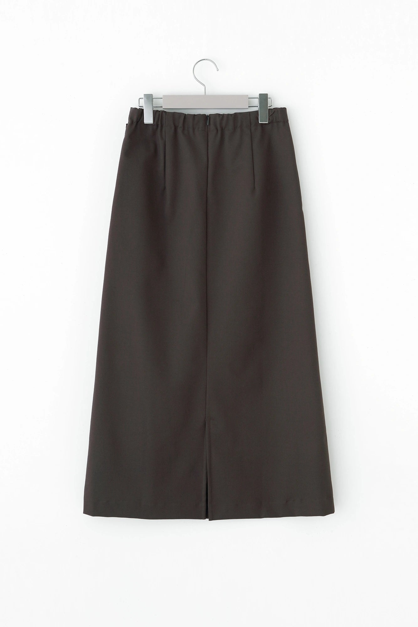 Double Cloth Stretch Tight Skirt／Dark gray