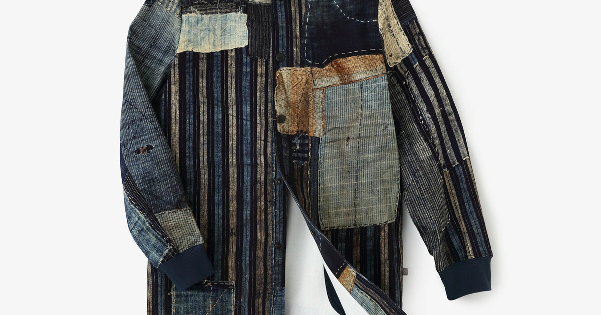 Cotton-linen Twill Stretch Blouson / BORO II IJ