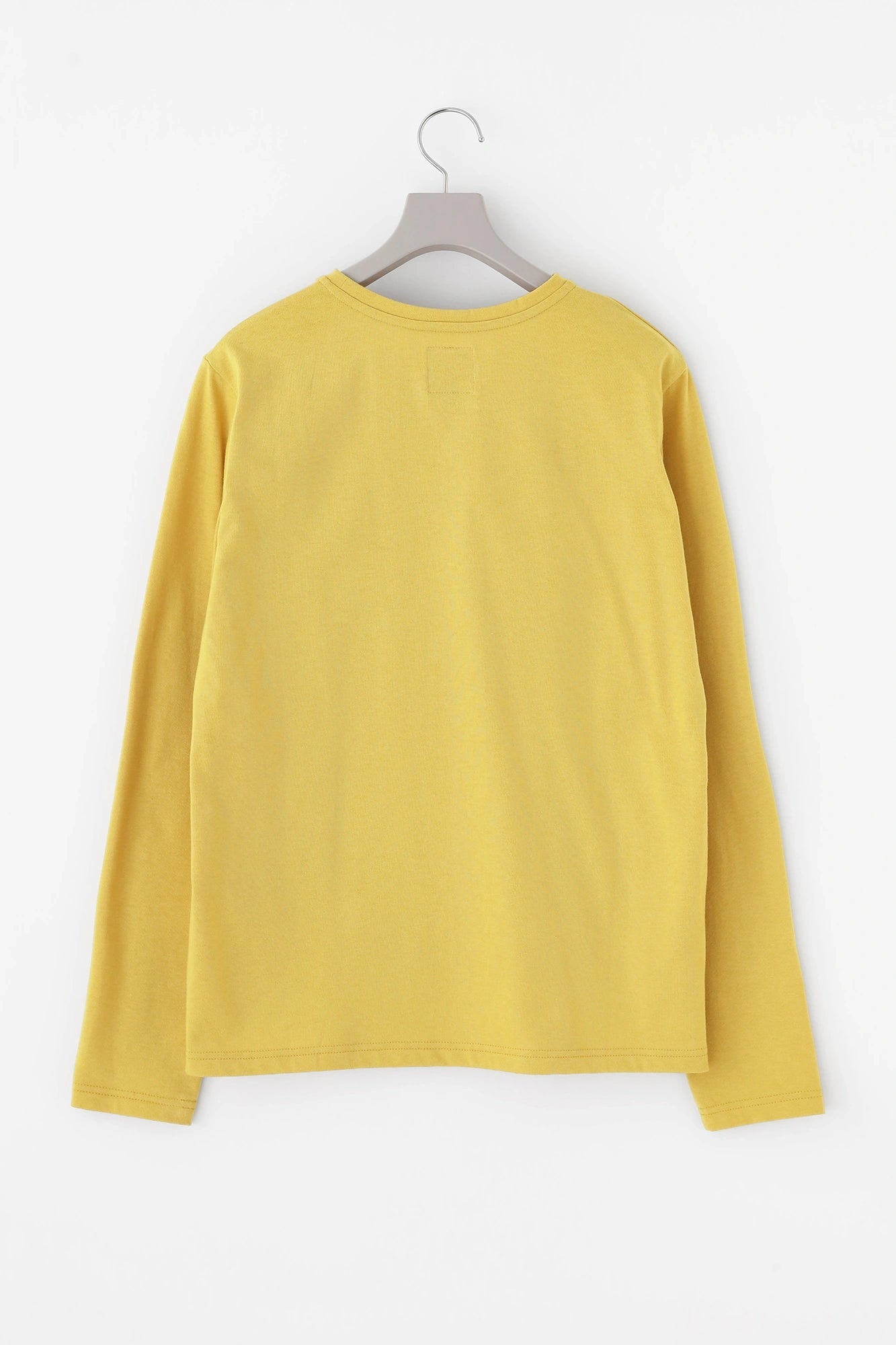 【Ships around 3/17】Plated Jersey Long-sleeved Pocket T-shirt / Yellow
