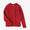 [Versand voraussichtlich um den 17. März herum] Plattiertes Jersey-T-Shirt mit langen Ärmeln und Taschen/Rot