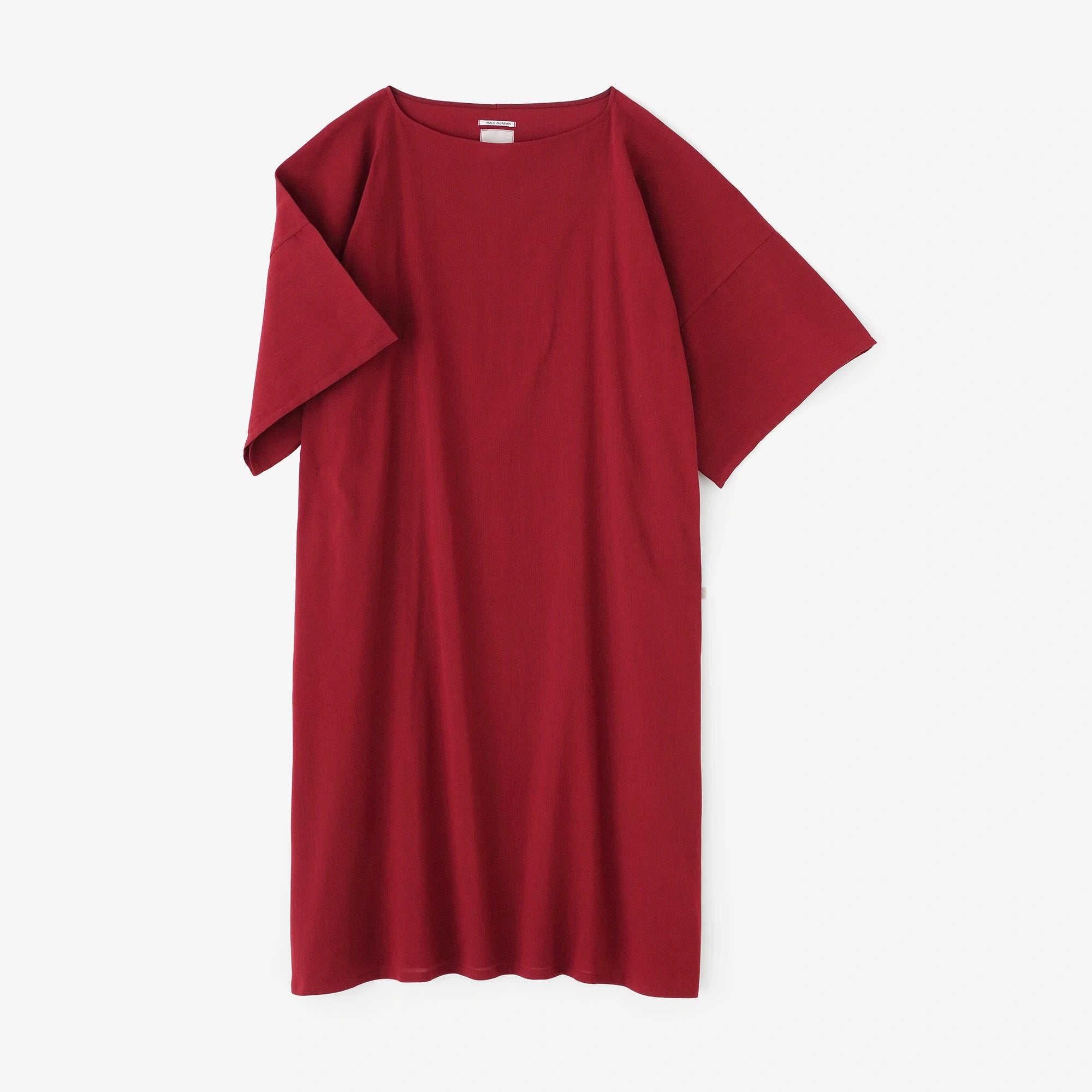 [Versand voraussichtlich um den 7. Juli] Shiji Takashima 40/40 Kleid mit flachen Ärmeln und U-Boot-Ausschnitt/Bernsteinfarbe
