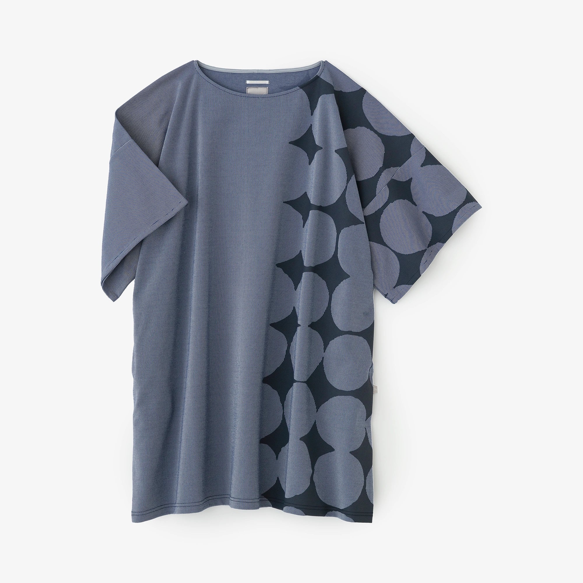 CORCORAN×VERTICAL® Knit Wide Sleeve Boat Neck Tunic  ／Marbles and Blank Heather Blue