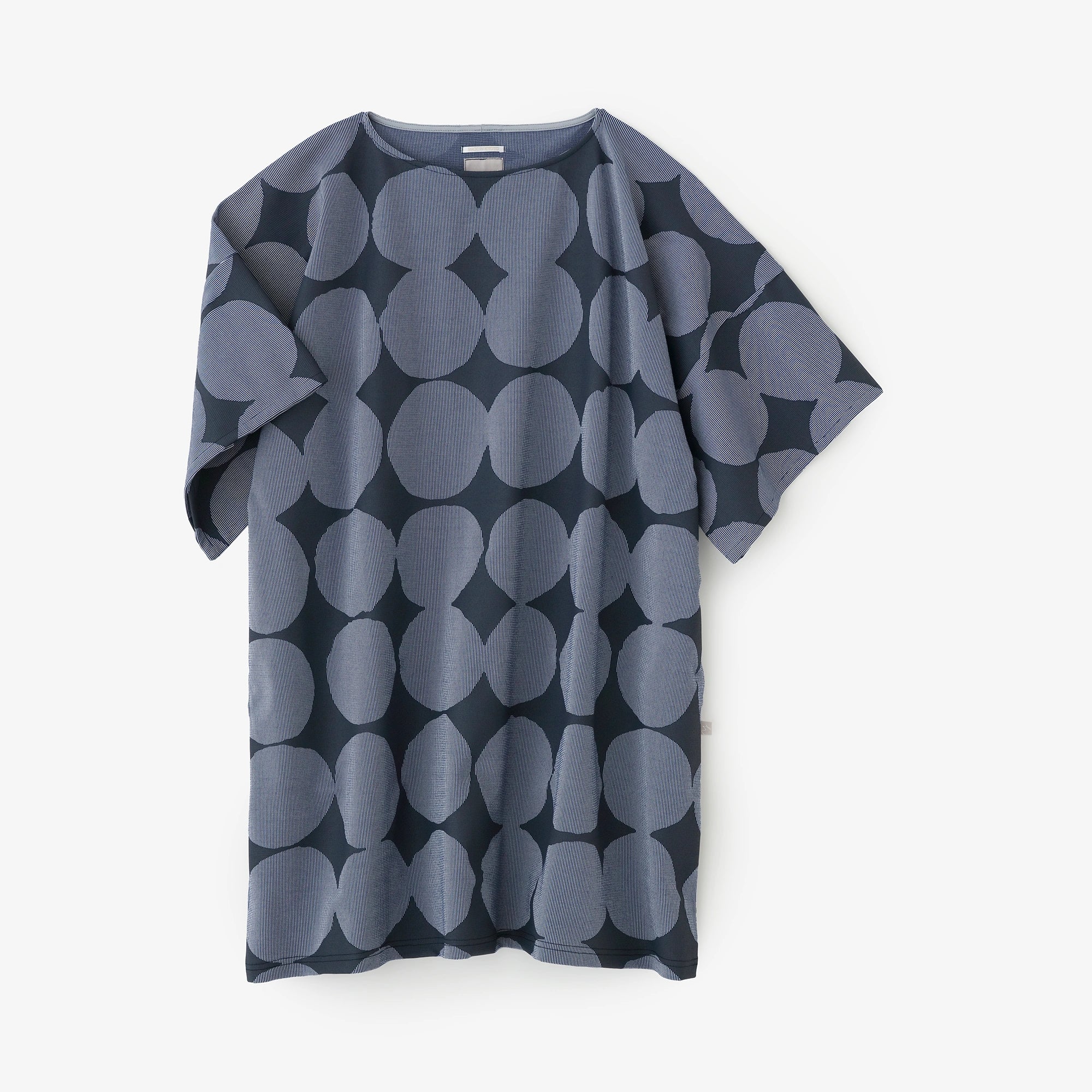 CORCORAN×VERTICAL® Knit Wide Sleeve Boat Neck Tunic  ／Marbles Heather Blue